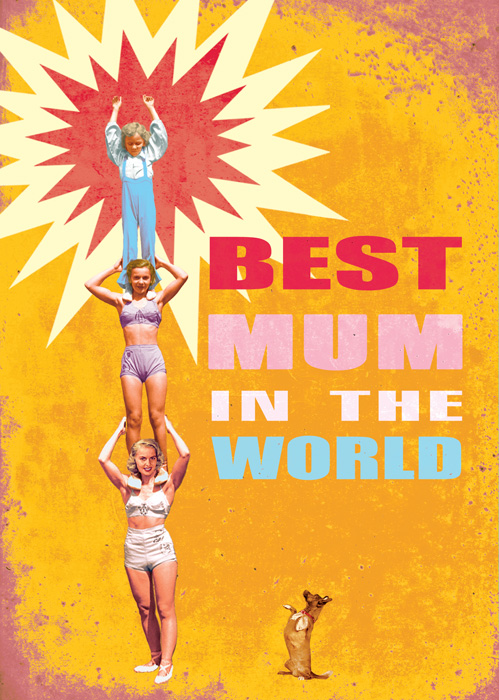 Best Mum in the World Mother's Day Greeting Card by Max Hernn